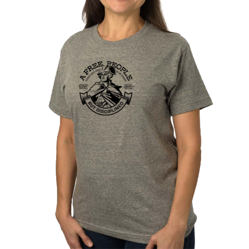 George Washington A Free People Tri-Blend Athletic Grey T-Shirt